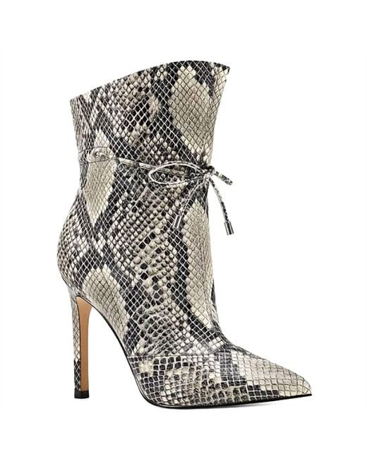 Nine West Gray Tirzah Python Ankle Boots