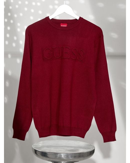 Guess Red Astero Logo Sweater for men