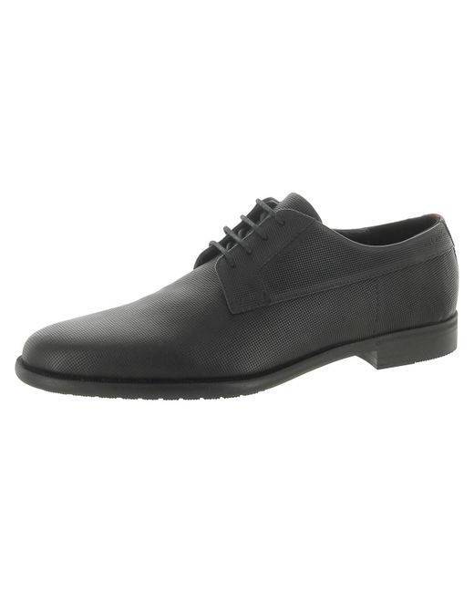 HUGO Black Kyron Leather Office Derby Shoes for men
