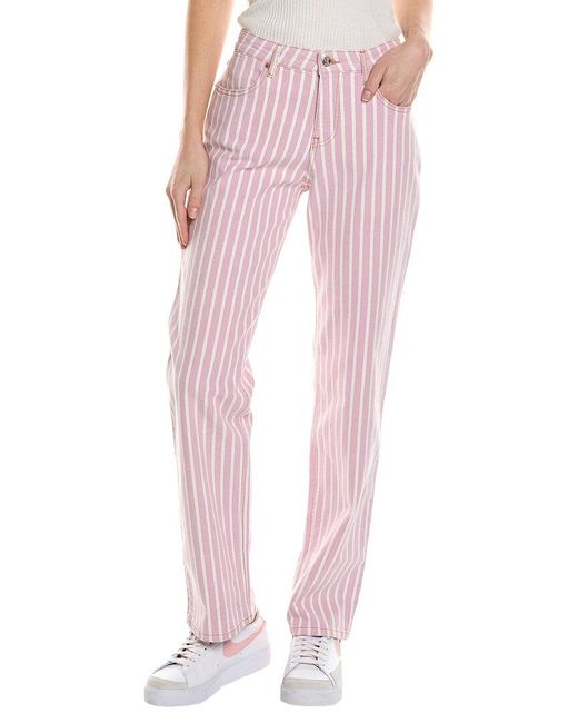Ba&sh Pink Striped Jean