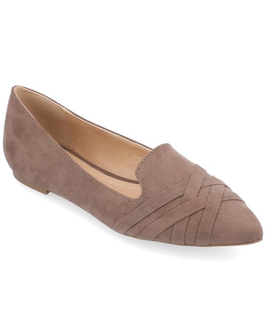 Journee Collection Gray Wide Width Mindee Flat