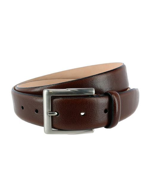 Trafalgar Brown Rafferty 35mm Italian Leather Dress Belt for men