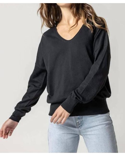 Lilla P Black Relaxed Everyday Sweater
