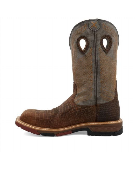 Twisted X Brown 12" Western Work Boot for men