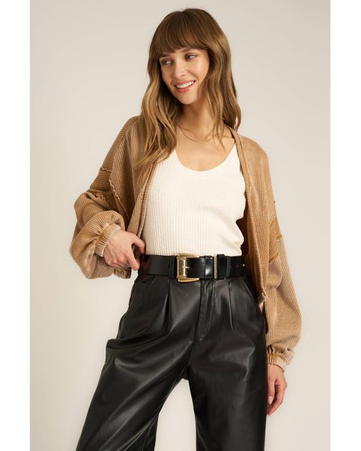 Project Social T Women's Black Too Cool Seamed Burnout Shrug