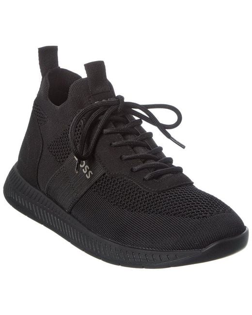 Boss Black Titanium Knit Sneaker for men