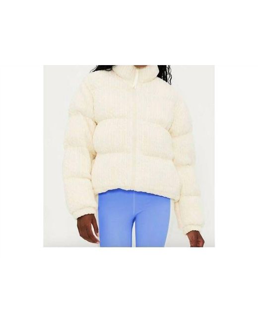 Beach Riot Blue Jojo Cable Puffer Jacket