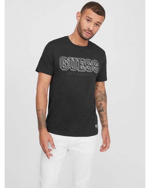 Guess Factory Tones Logo Tee in Black for Men | Lyst