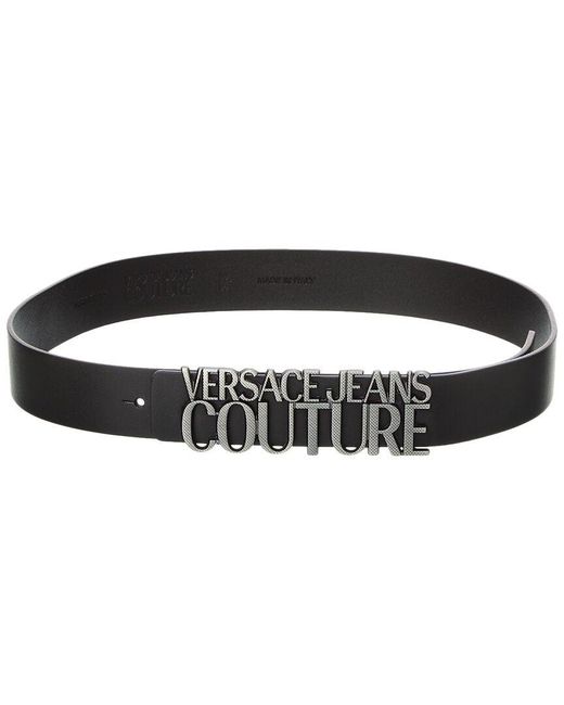 Just Cavalli Black Versace Jeans Couture Leather Belt for men