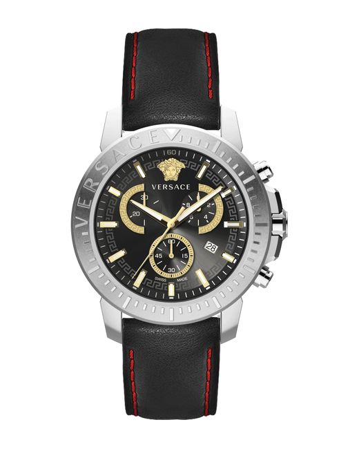 Versace Black New Chrono 45mm Quartz Watch for men