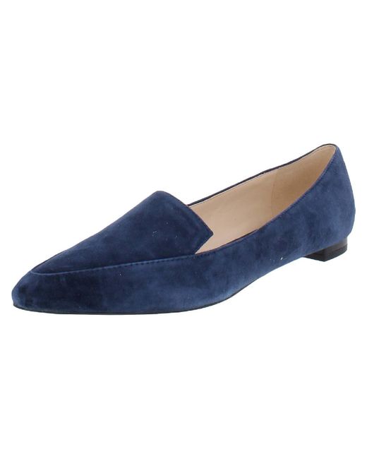 Nine West Abay Solid Pointed Toe Loafers in Blue | Lyst