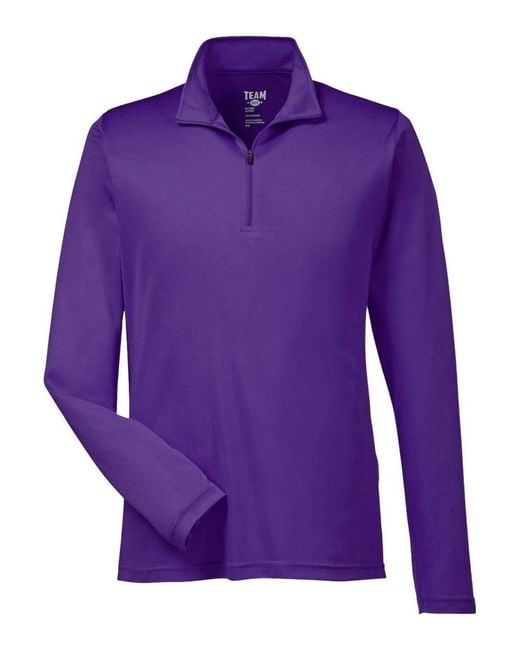 Team 365 Purple Zone Performance Quarter-Zip Pullover for men