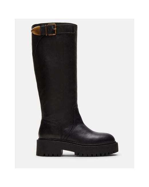 Steve Madden Black Buster Leather