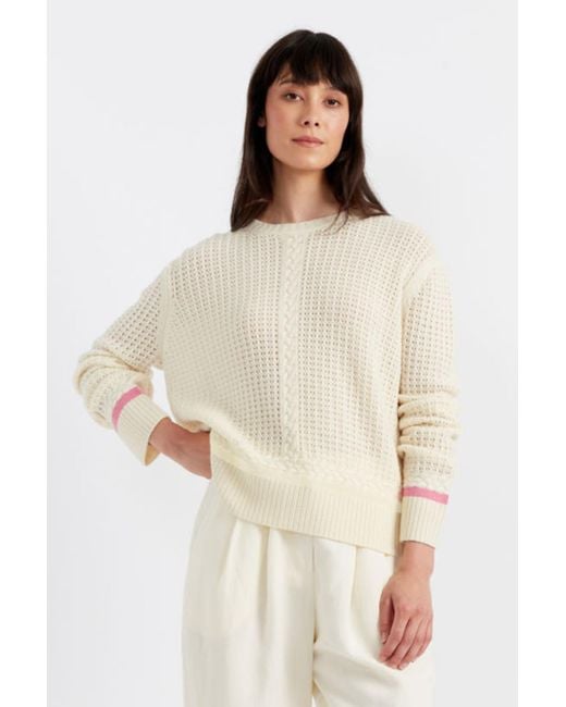 Chinti & Parker Natural Cream Wool-Cashmere Penzance Sweater