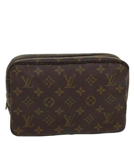 Louis Vuitton Trousse De Toilette Brown Canvas Clutch Bag (Pre