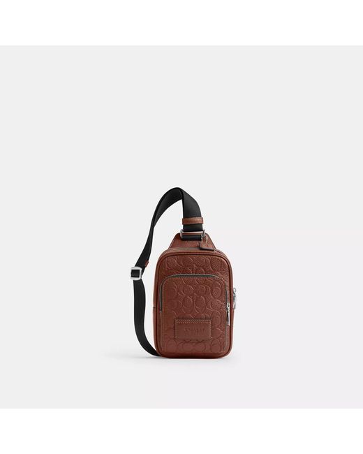 COACH Racer Sling Pack in Brown | Lyst