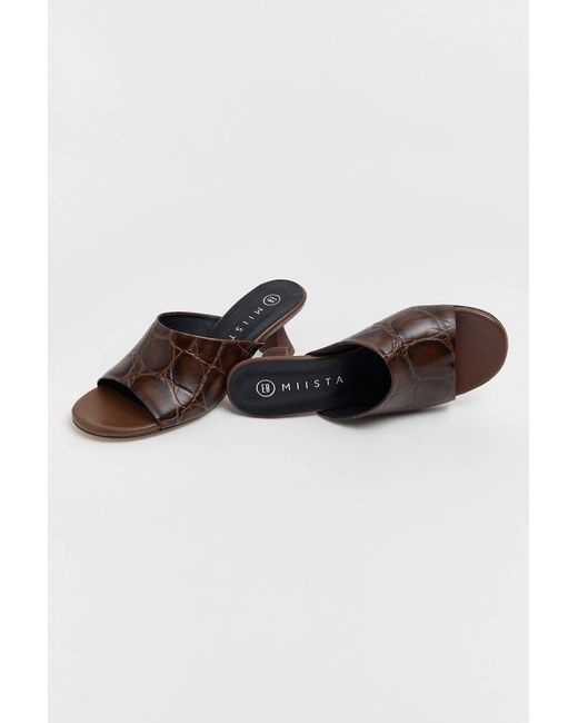 Miista Brown Talita Heeled Mule