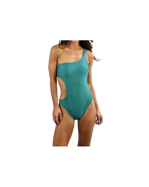 MILLY Black Solid Cut Out One Piece Swimsuit