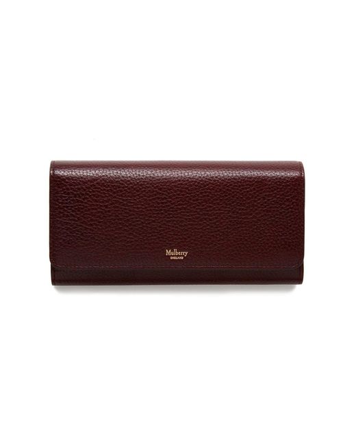 Mulberry Red Continental Wallet