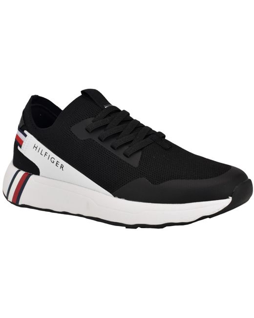 Tommy Hilfiger Black Twarosa Two Tone Manmade Slip-On Sneakers