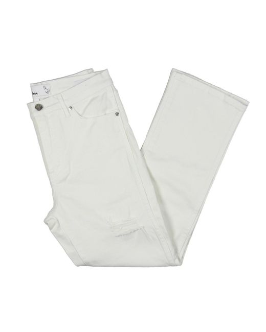 Sam Edelman White Linnie Mid-rise Denim Ankle Jeans