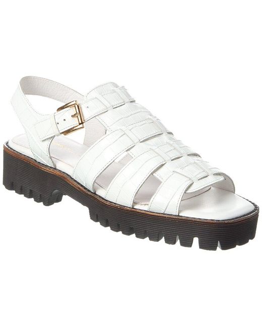 INTENTIONALLY ______ White Haddie Leather Sandal