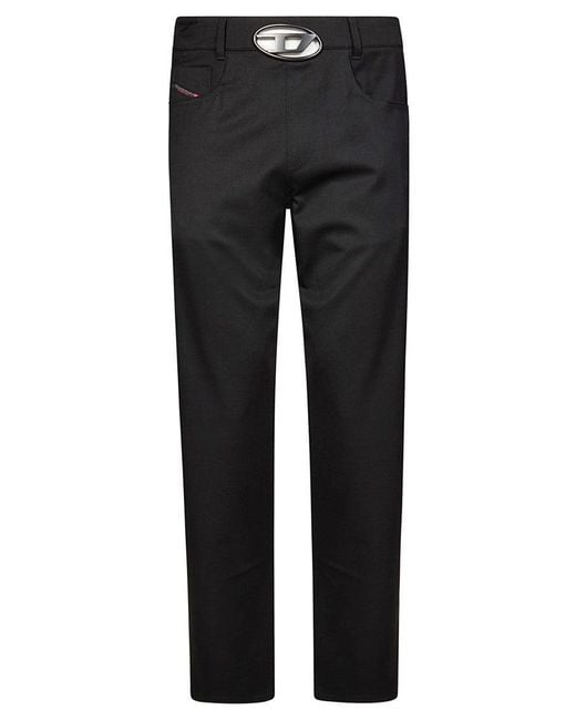 DIESEL Black Slim-Fit Pants With Modern Cut for men