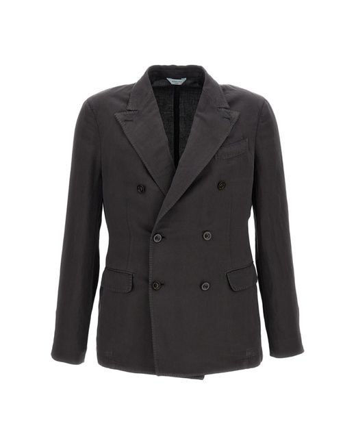 Boglioli Black 'Dover Double-Breasted' Cotton Jacket for men