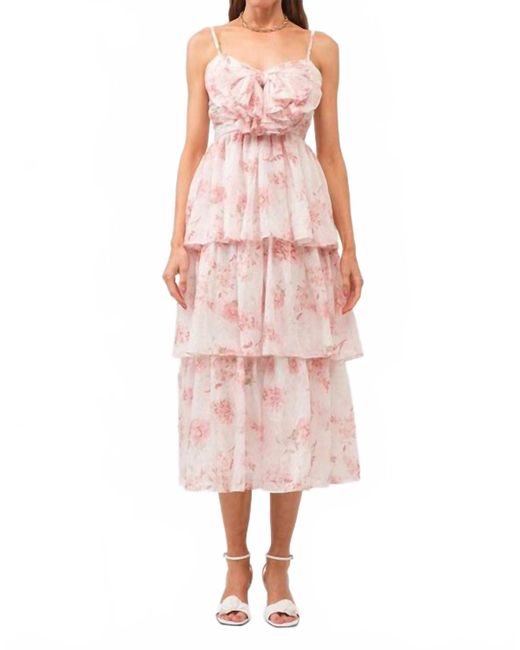 SOFIA The Label Pink Starlet Midi Dress