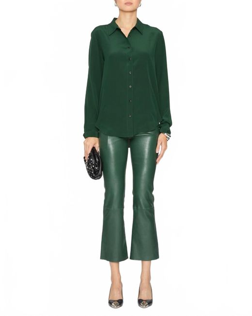 SPRWMN Green Fitted Button Up Shirt