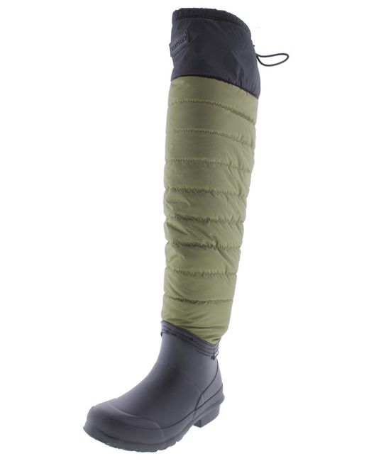Tretorn Green Harriet Nylon Over-the-knee Rain Boots