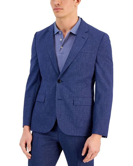 HUGO Blue Modern Fit Superflex Suit Jacket for men