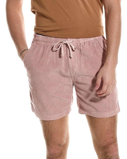 Save Khaki Pink Corduroy Easy Short for men