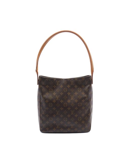 Louis Vuitton Brown Looping Gm Monogram Shoulder Bag Pvc Leather