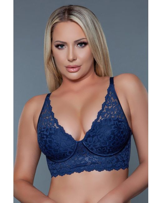TRUEDAMES Blue V Neck Bralette
