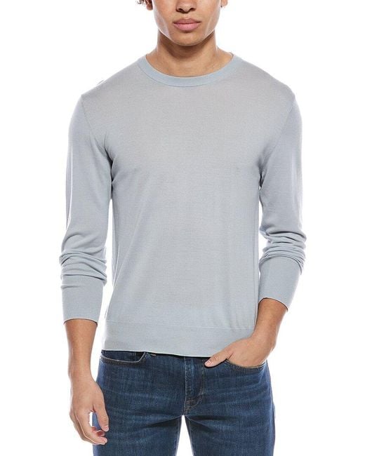 Eleventy Gray Wool Round Neck Sweater for men