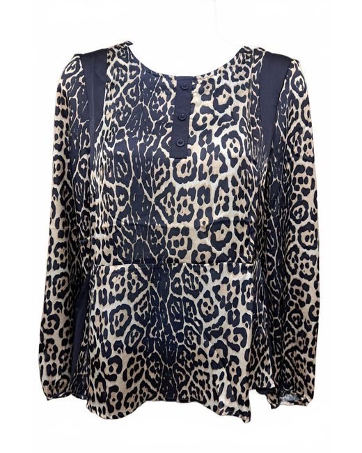 Joompy Blue Leopard W/Cutout Back W/Zipper