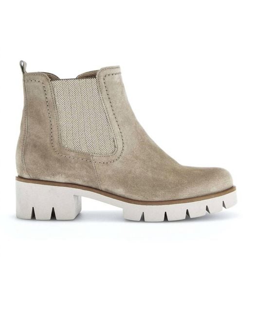 Gabor Gray 710 Chelsea Lug Boot