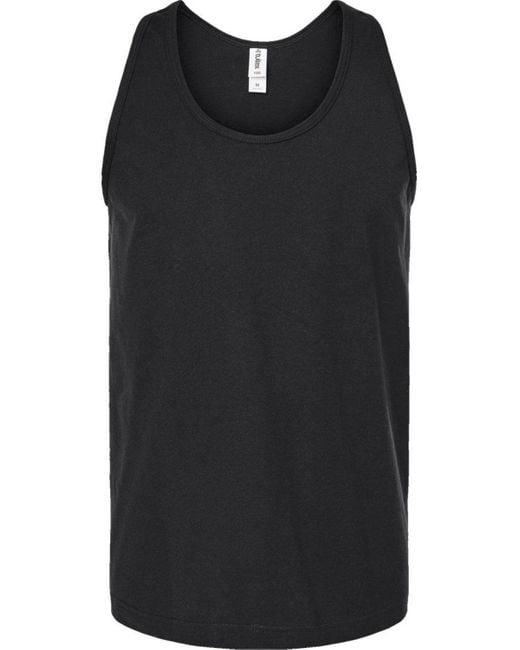 Tultex Black Fine Jersey Tank Top