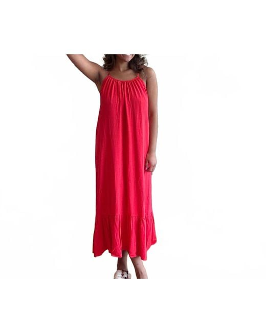 Sadie & Sage Red Flare Maxi Dress