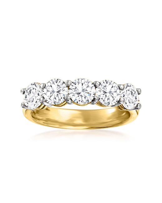 Ross-Simons Metallic Diamond 5-Stone Ring