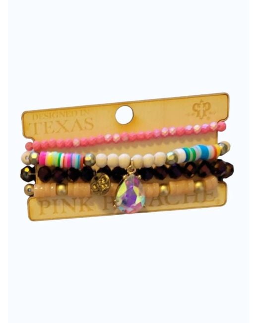 Pink Panache Multicolor Stretch Stack Bracelet Set
