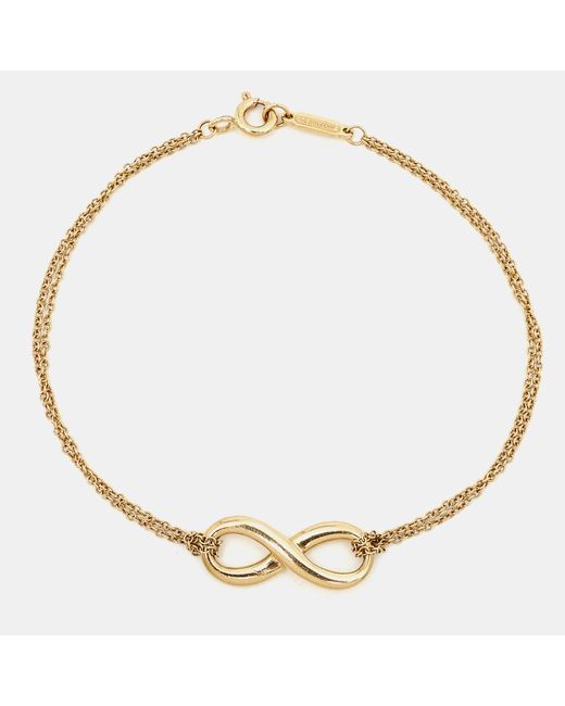 Tiffany & Co Metallic Infinity 18k Gold Chain Bracelet