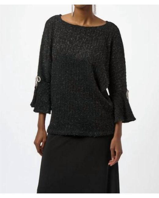 Joseph Ribkoff Black Bow Blouse