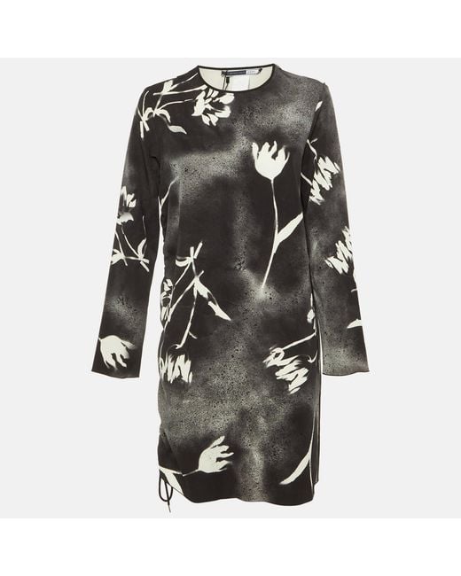Sportmax Black Code Printed Jersey Mini Dress