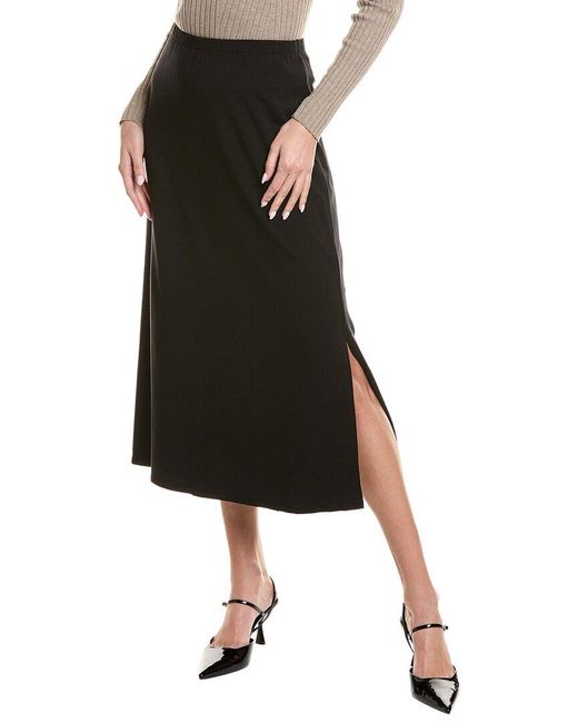 Eileen Fisher Black Straight Skirt