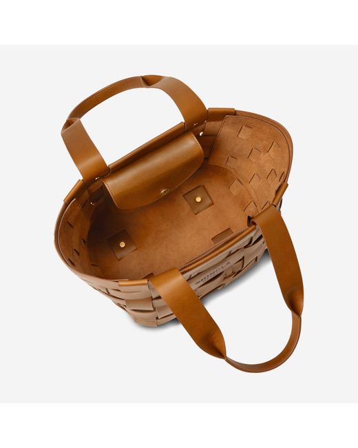 Shinola Brown The Medium Bixby Tan Vachetta Leather Basket Bag 20254496