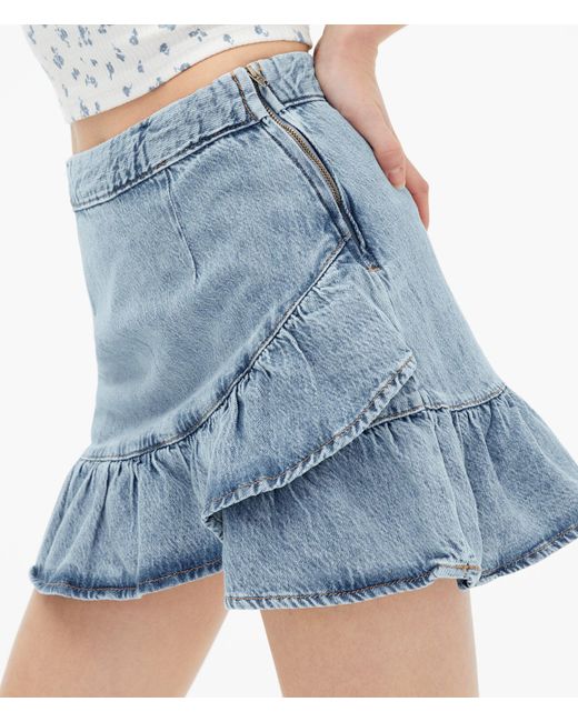 Pocket Detail Front Slit Cargo Denim Skirt for Women Mid-Calf Length –  Anna-Kaci