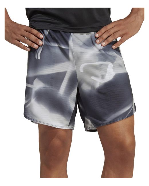 Adidas Gray Printed Dri-fit Shorts for men