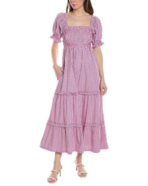 tyler boe Purple Kate Midi Dress